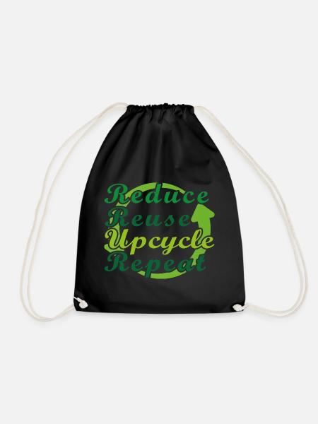 Reduce Reuse Upcycle Repeat - Turnbeutel - Schwarz