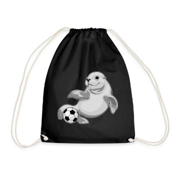 Seal Joueur De Football Football - Sac de sport léger - noir - Devant