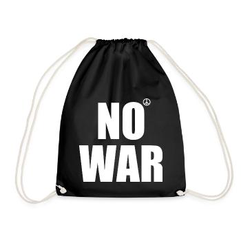 No war - Drawstring Bag - black - Front