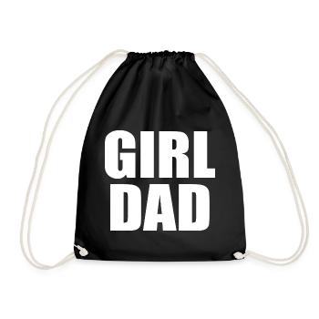 Girl dad - Turnbeutel - Schwarz - Vorne