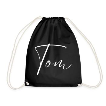 T-shirt Tom Name cadeau pour hommes - Sac de sport léger - noir - Devant