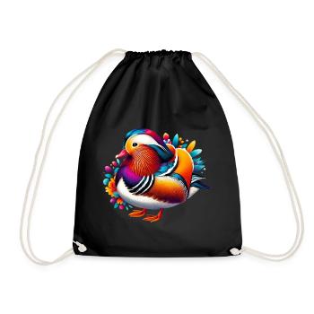 Canard mandarin - Sac de sport léger - noir - Devant