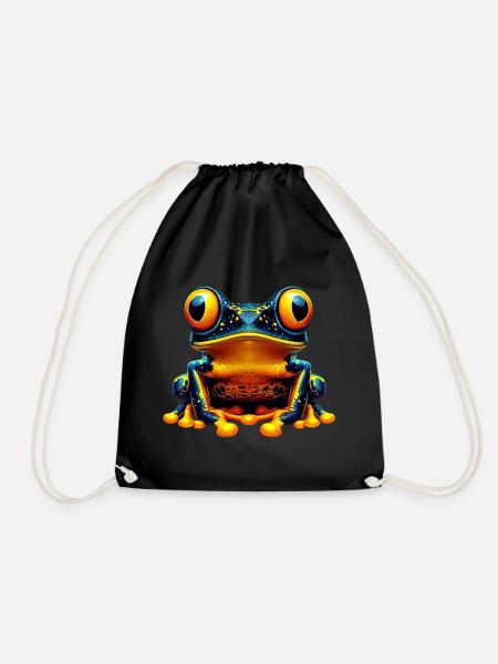 Frosch - Turnbeutel - Schwarz