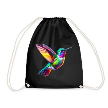 Kolibri - Turnbeutel - Schwarz - Vorne