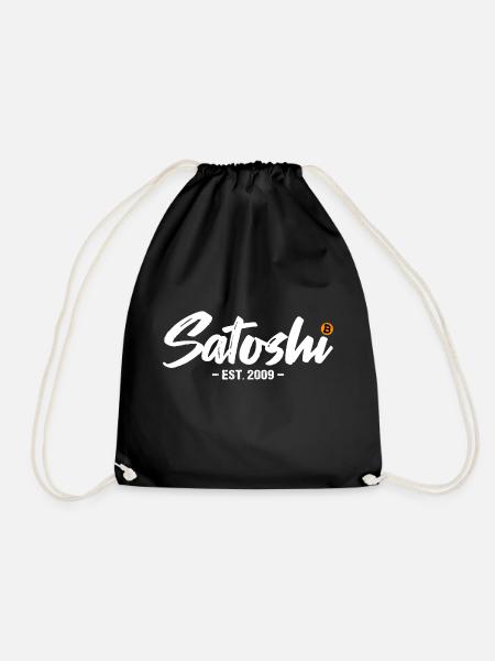 Satoshi est 2009 Bitcoin - Turnbeutel - Schwarz