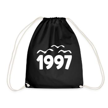 1997 Jahr Geburtstag Jahrgang 1997 - Turnbeutel - Schwarz - Vorne