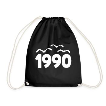 1990 Année Anniversaire Millésime 1990 - Sac de sport léger - noir - Devant