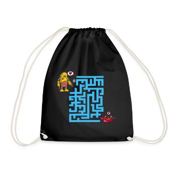 The labyrinth of love - Drawstring Bag - black - Front