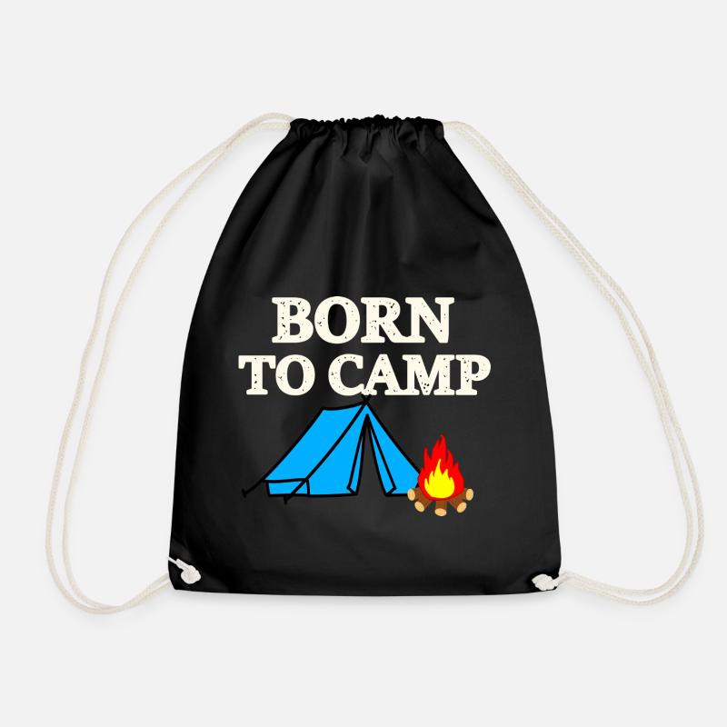 Born To Camp - Turnbeutel - Schwarz