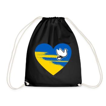Ukraine Peace Heart Design - Sac de sport léger - noir - Devant