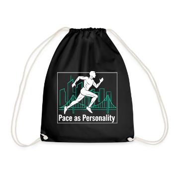 Pace as Personality - Drawstring Bag - black - Front