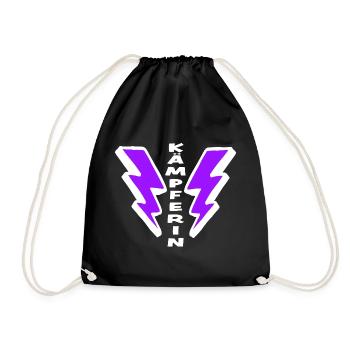 Special Gift for Girls: FIGHTER - Drawstring Bag - black - Front