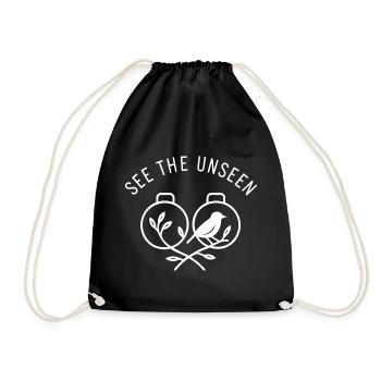 See the invisible - Drawstring Bag - black - Front