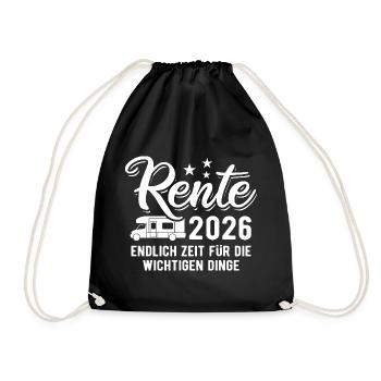 Pension 2026 - Enfin le moment | Campeur | Pension - Sac de sport léger - noir - Devant