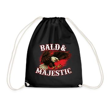 Chauve & majestueux Grand-père drôle Humour Confiance - Sac de sport léger - noir - Devant