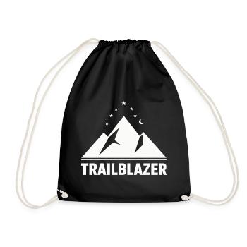 Trailblazer Mountain Night Camping Hiking - Drawstring Bag - black - Front