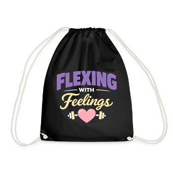 Anime Strong Girl Taking The Force In - Drawstring Bag - black - Front