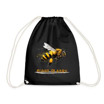 Honey-Honig-Bee-Biene-Imker - Turnbeutel - Schwarz - Vorne