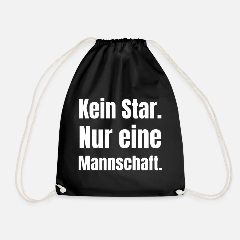 Kein Star, Nur eine Mannschaft, - Turnbeutel - Schwarz