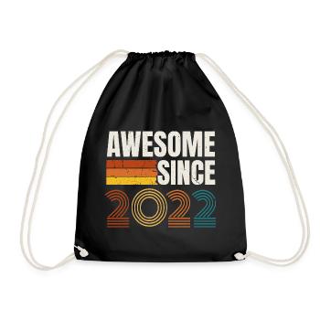 Génial depuis l’anniversaire rétro vintage 2022 - Sac de sport léger - noir - Devant