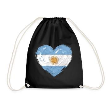 Football Football du Drapeau Argentine - Sac de sport léger - noir - Devant