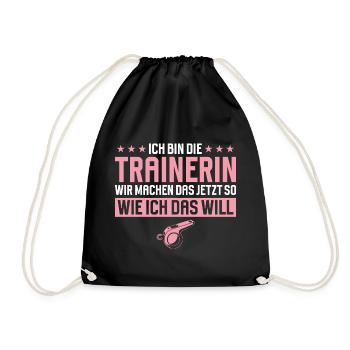 Entraîneur : cadeau amusant Sport Fitness Déclaration - Sac de sport léger - noir - Devant
