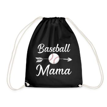 Maman de baseball Maman mignonne Amoureuse de baseball - Sac de sport léger - noir - Devant