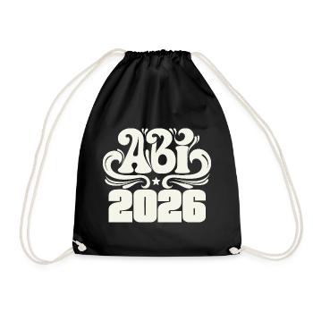 Abitur 2026 - Abi School Leaving Certificate - Drawstring Bag - black - Front