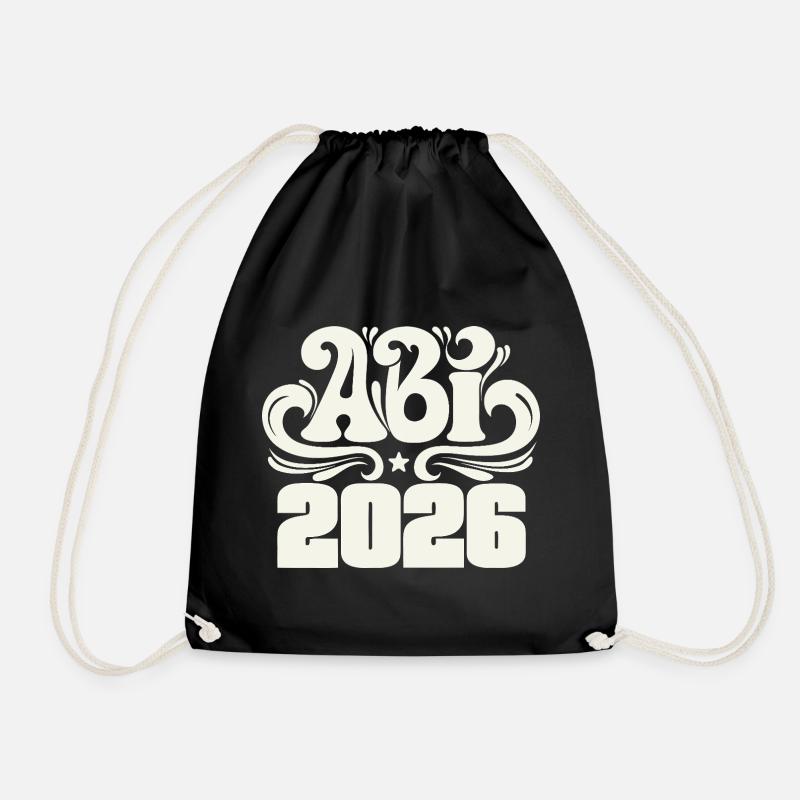 Abitur 2026 - Abi Schulabschluss - Turnbeutel - Schwarz