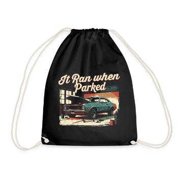 Auto Restauration It Ran When Parked - Drawstring Bag - black - Front