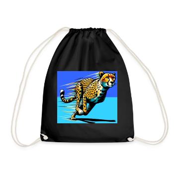 cheetah - Drawstring Bag - black - Front