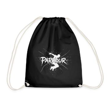 Parkour Freerunning - Drawstring Bag - black - Front