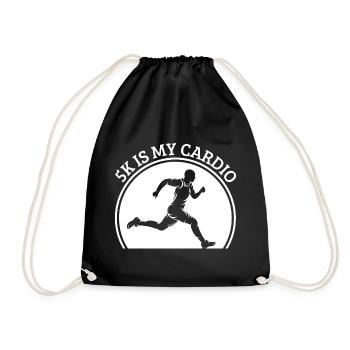Le 5K marathon est mon cadeau de course cardio - Sac de sport léger - noir - Devant