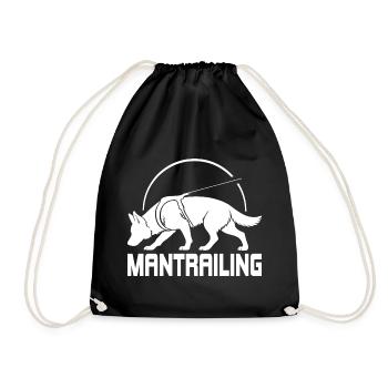German Shepherd Mantrailing Dog Sports Dogs - Drawstring Bag - black - Front