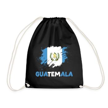 Guatemala Flagge T-Shirt Stolz & Heimat Chapín - Turnbeutel - Schwarz - Vorne