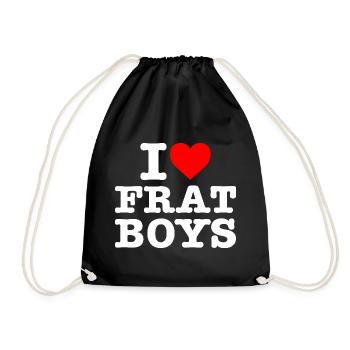 J’aime les garçons de fraternité - Sac de sport léger - noir - Devant