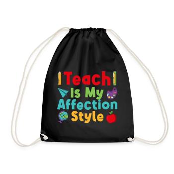 Enseignant de maternelle Style d’affection Enseignant de maternelle - Sac de sport léger - noir - Devant
