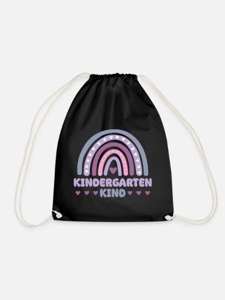 Regenbogen Kindergartenkind 2024 Kindergarten - Turnbeutel - Schwarz