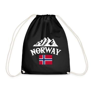 Norway Vacation Norge Fjords Travel Scandinavian - Turnbeutel - Schwarz - Vorne