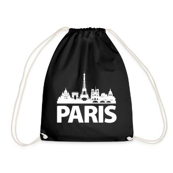 PARIS Skyline blanc - Sac de sport léger - noir - Devant