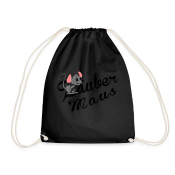 Zauber Maus - Turnbeutel - Schwarz - Vorne