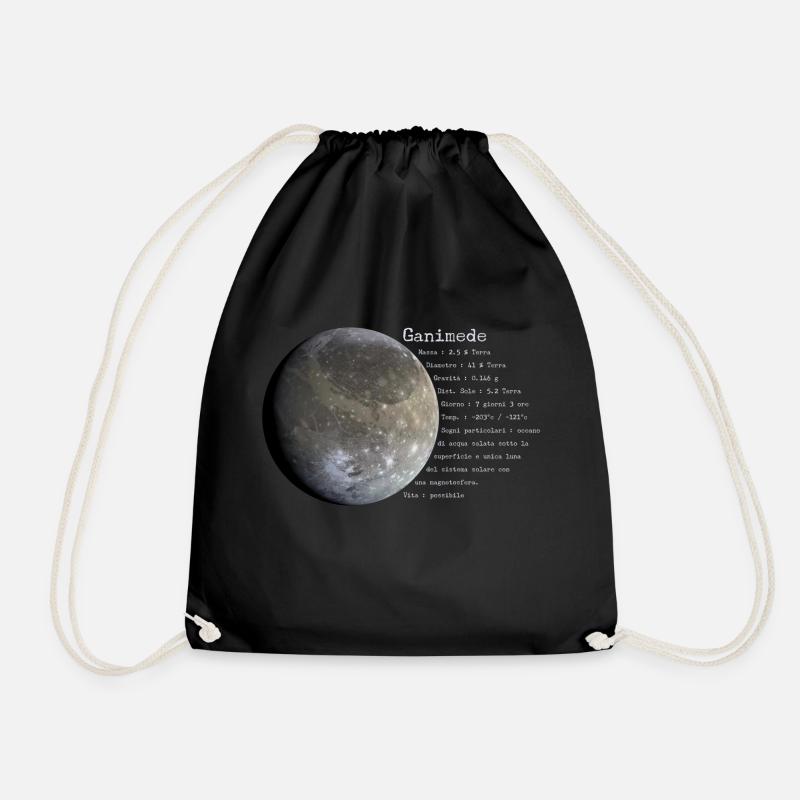 Ganymede - Drawstring Bag - black