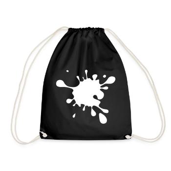 Splash BLOB Simmental paint dirty dirt - Drawstring Bag - black - Front