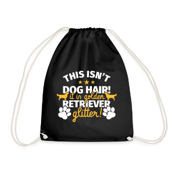 Golden Retriever Geschenk lustige Sprüche - Turnbeutel - Schwarz - Vorne
