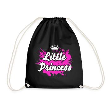 Kleine Prinzessin Geschenk - Turnbeutel - Schwarz - Vorne