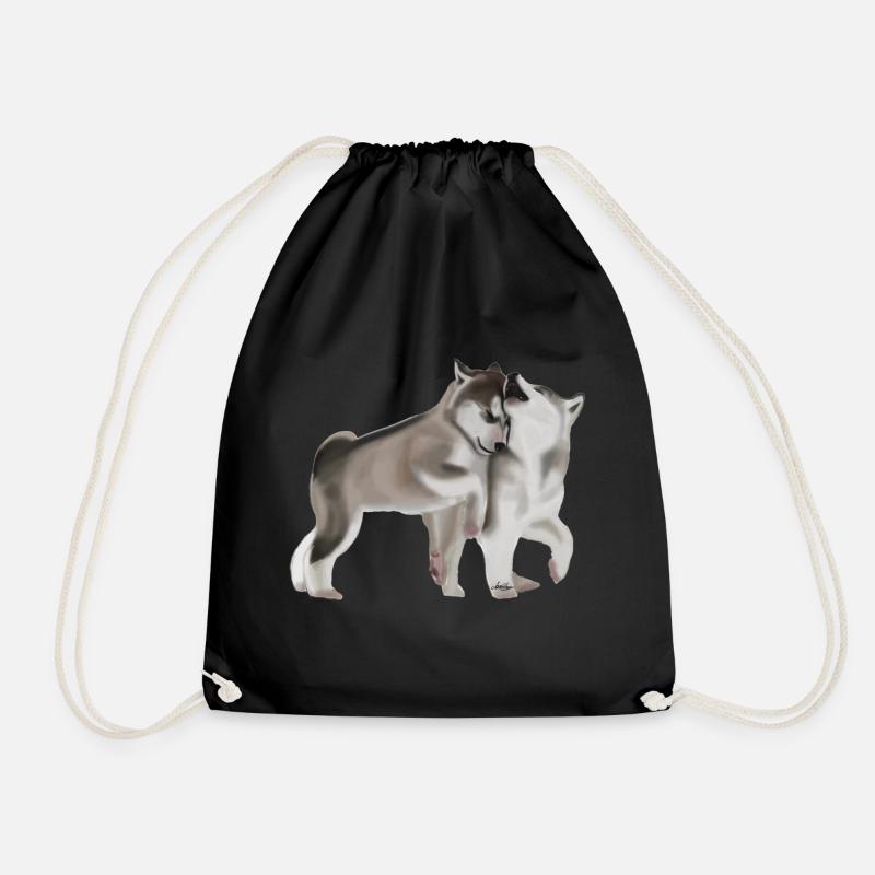 Cute Baby Wolfs - Turnbeutel - Schwarz