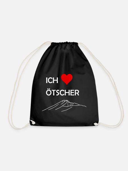 Ötscher, Kalkalpen, Niederösterreich, Berg, Herz - Turnbeutel - Schwarz
