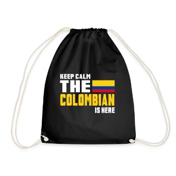 Keep calm Colombie / Drapeau de cadeau Amérique du Sud - Sac de sport léger - noir - Devant