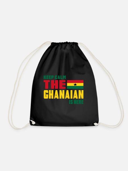 Keep Calm Ghana / Geschenk Mali Nationalflagge - Turnbeutel - Schwarz