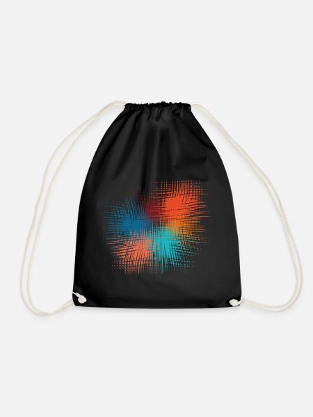 Explosion of colors - Drawstring Bag - black